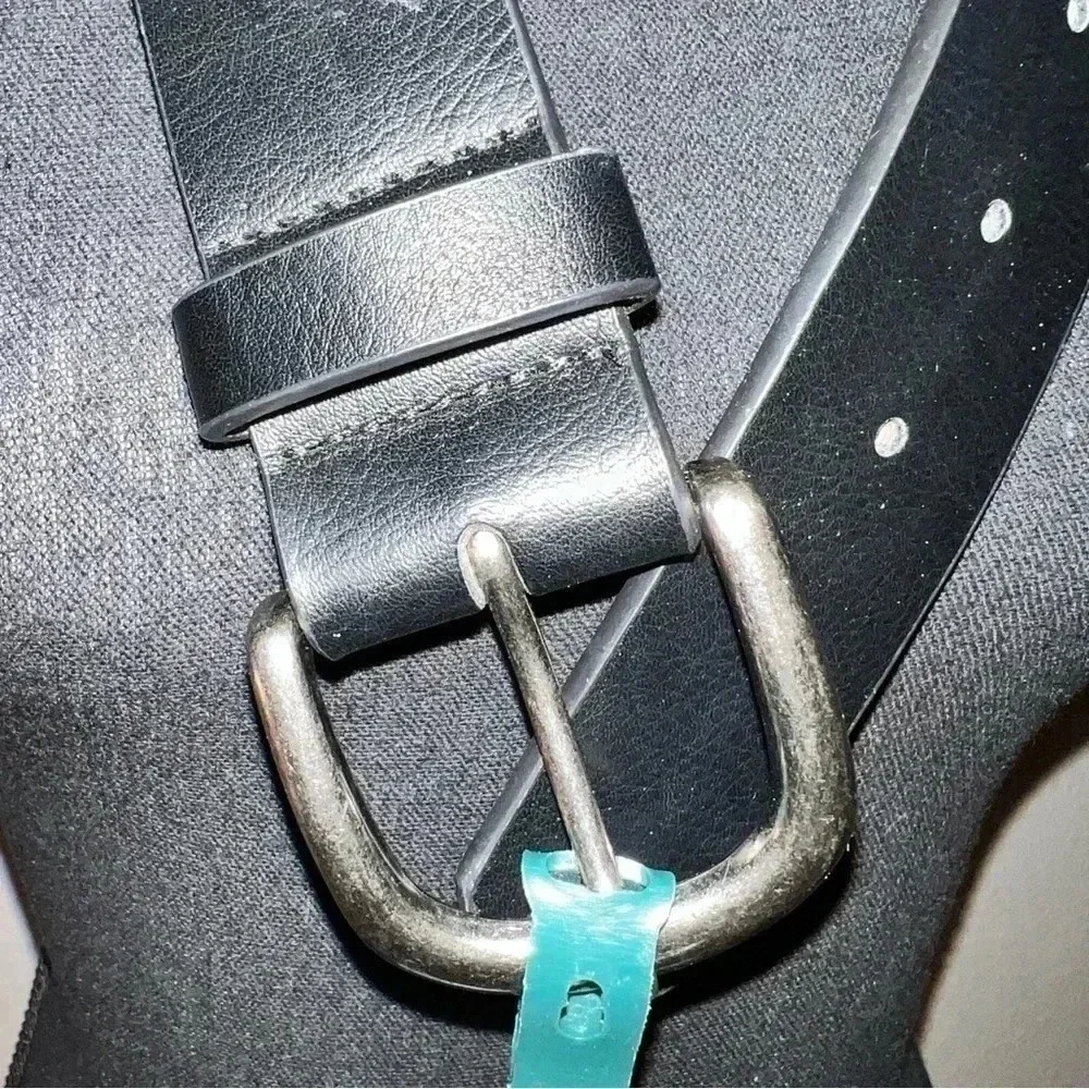 Target Wild Fable Women’s Black Vegan Belt with Copper Tone Buckle Studs Size XS
